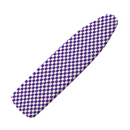 Purple And White Checkered Pattern Print Ironing Board Cover