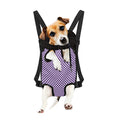 Purple And White Checkered Pattern Print Pet Carrier Backpack