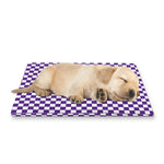 Purple And White Checkered Pattern Print Pet Cooling Mat Cover