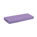 Purple And White Checkered Pattern Print Piano Keyboard Cover