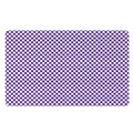 Purple And White Checkered Pattern Print Polyester Doormat