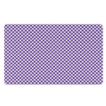 Purple And White Checkered Pattern Print Polyester Doormat