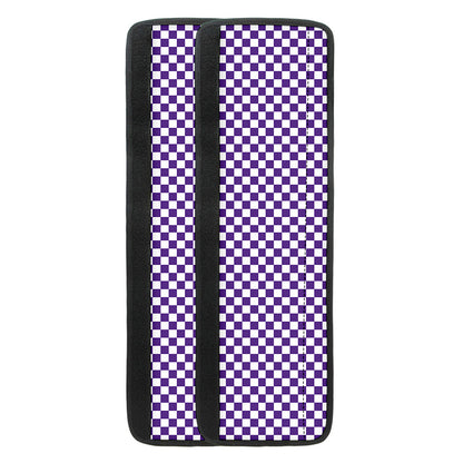 Purple And White Checkered Pattern Print Refrigerator Handle Covers
