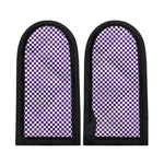 Purple And White Checkered Pattern Print Skillet Handle Cover
