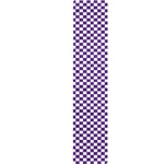 Purple And White Checkered Pattern Print Table Runner