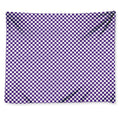 Purple And White Checkered Pattern Print Tapestry