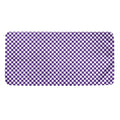 Purple And White Checkered Pattern Print Towel