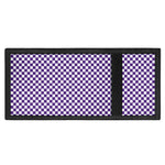 Purple And White Checkered Pattern Print Trifold Wallet