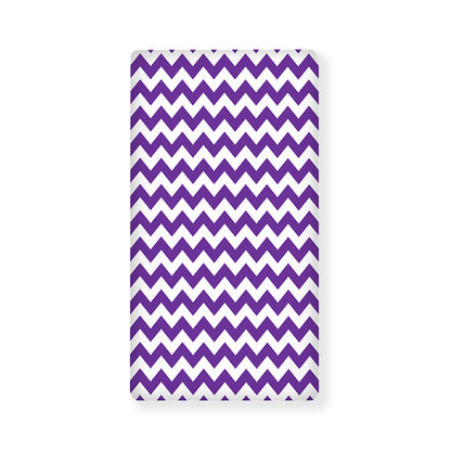 Purple And White Chevron Pattern Print Baby Crib Sheet
