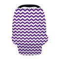 Purple And White Chevron Pattern Print Baby Seat Cover