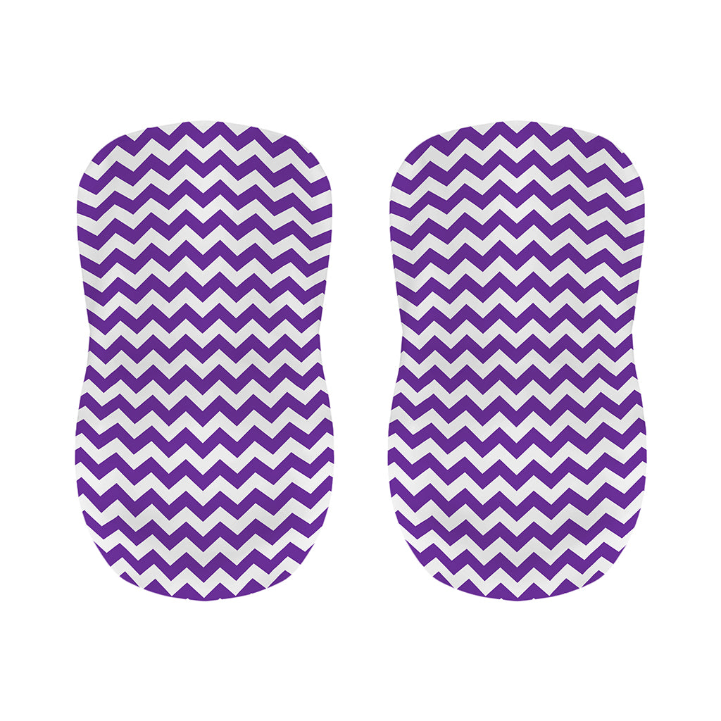 Purple And White Chevron Pattern Print Bar Stool Covers