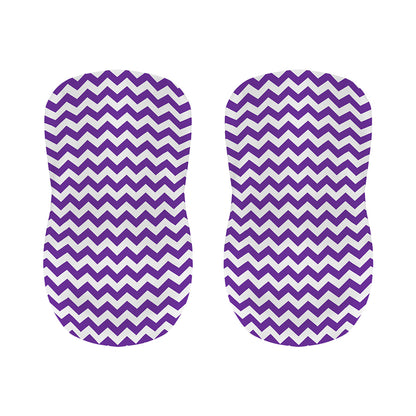 Purple And White Chevron Pattern Print Bar Stool Covers