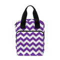 Purple And White Chevron Pattern Print Bible Tote Bag
