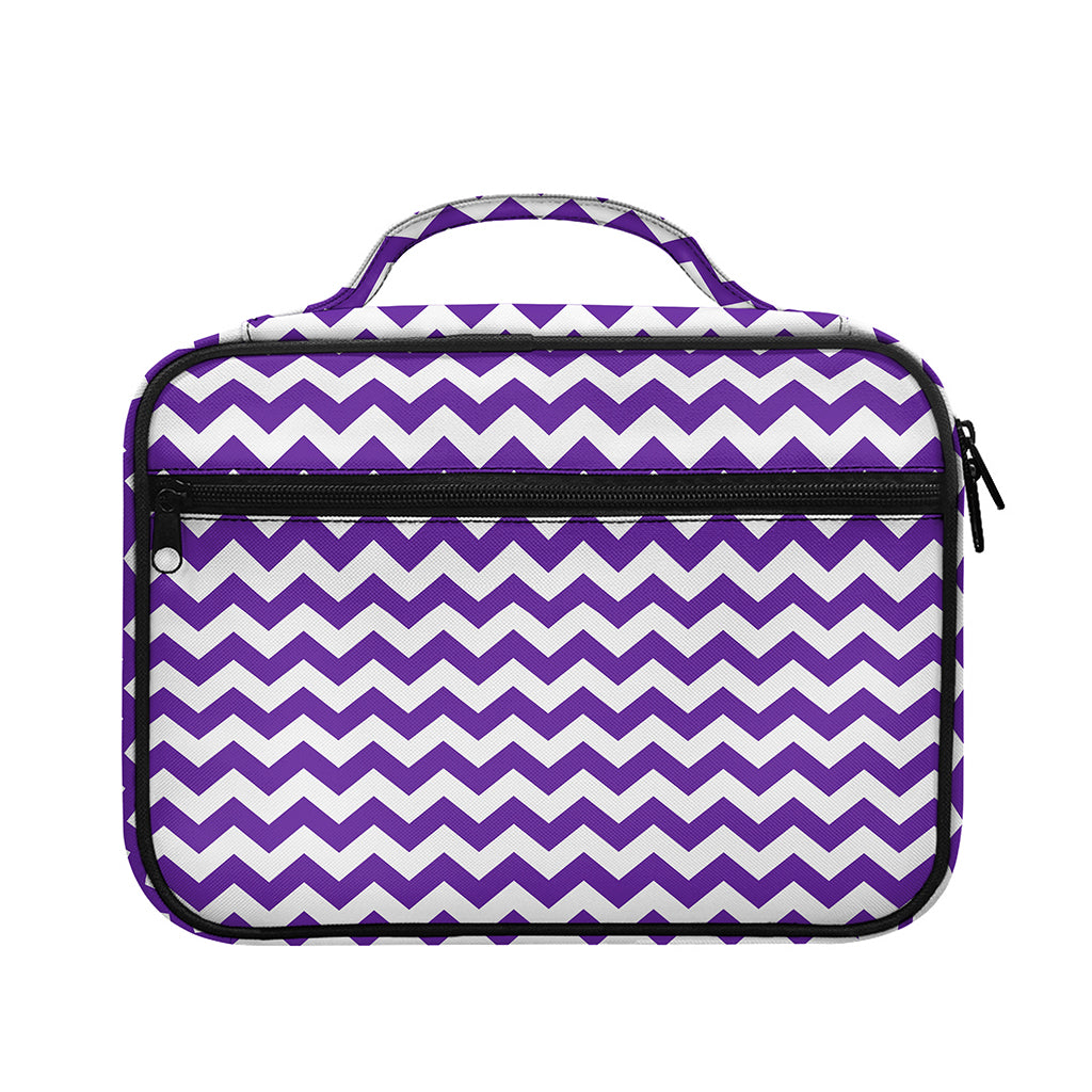 Purple And White Chevron Pattern Print Briefcase Bible Bag