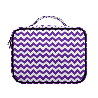 Purple And White Chevron Pattern Print Briefcase Bible Bag
