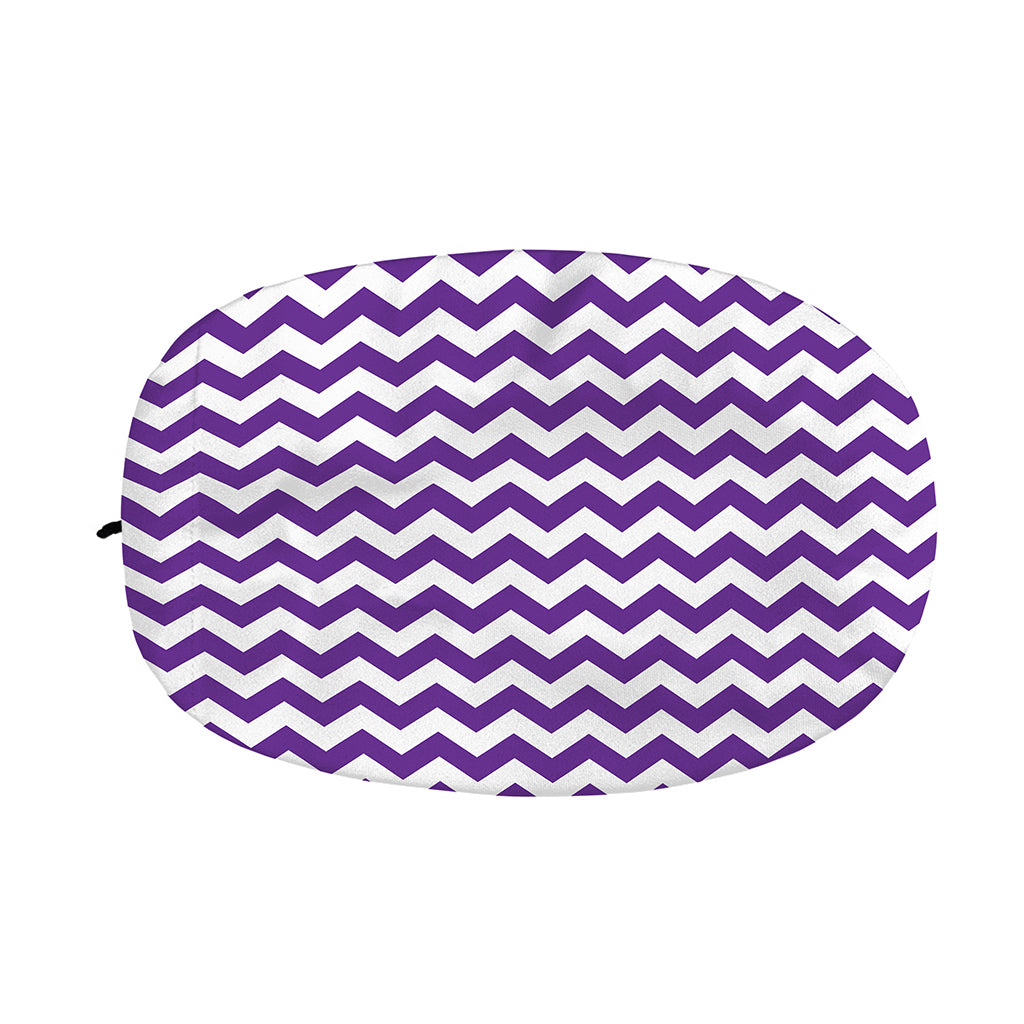 Purple And White Chevron Pattern Print Car Side Mirror Covers