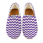 Purple And White Chevron Pattern Print Casual Shoes