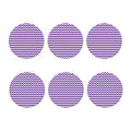 Purple And White Chevron Pattern Print Coaster Set