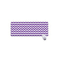 Purple And White Chevron Pattern Print Extended Mouse Pad