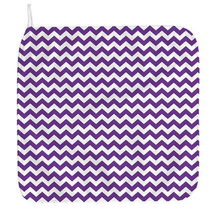 Purple And White Chevron Pattern Print Hand Towel