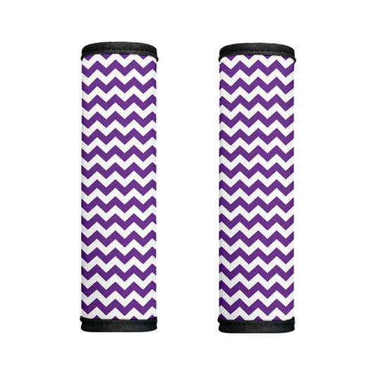Purple And White Chevron Pattern Print Handle Covers