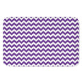 Purple And White Chevron Pattern Print Indoor Door Mat