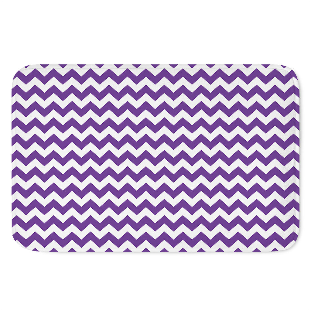 Purple And White Chevron Pattern Print Indoor Door Mat