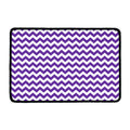 Purple And White Chevron Pattern Print Kitchen Mat