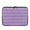 Purple And White Chevron Pattern Print Laptop Sleeve