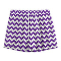 Purple And White Chevron Pattern Print Mesh Shorts