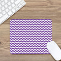 Purple And White Chevron Pattern Print Mouse Pad