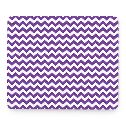 Purple And White Chevron Pattern Print Mouse Pad