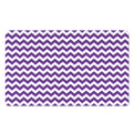 Purple And White Chevron Pattern Print Polyester Doormat
