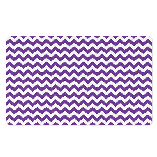Purple And White Chevron Pattern Print Polyester Doormat