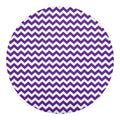 Purple And White Chevron Pattern Print Round Blanket