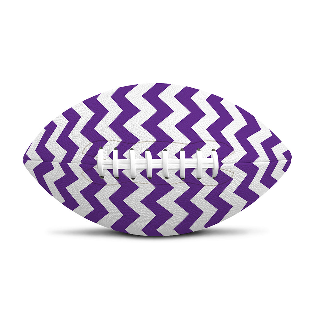 Purple And White Chevron Pattern Print Rugby Ball