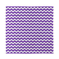 Purple And White Chevron Pattern Print Silk Bandana