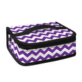 Purple And White Chevron Pattern Print Small Lunch Bag