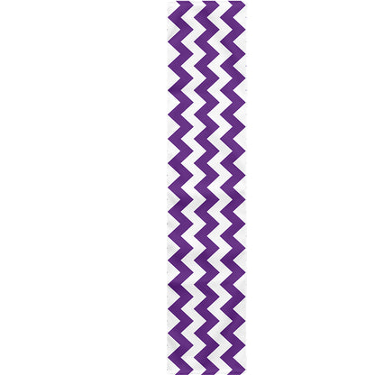 Purple And White Chevron Pattern Print Table Runner