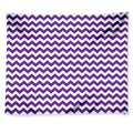 Purple And White Chevron Pattern Print Tapestry