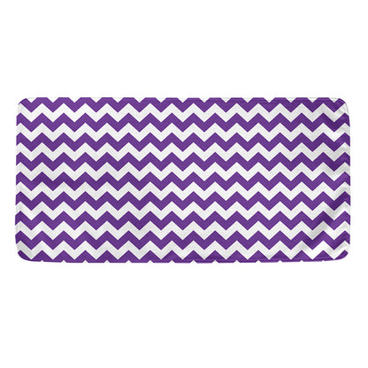 Purple And White Chevron Pattern Print Towel
