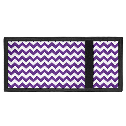 Purple And White Chevron Pattern Print Trifold Wallet