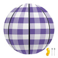 Purple And White Gingham Pattern Print Basketball