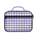 Purple And White Gingham Pattern Print Briefcase Bible Bag
