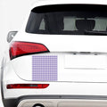 Purple And White Gingham Pattern Print Car Sticker