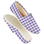 Purple And White Gingham Pattern Print Casual Shoes
