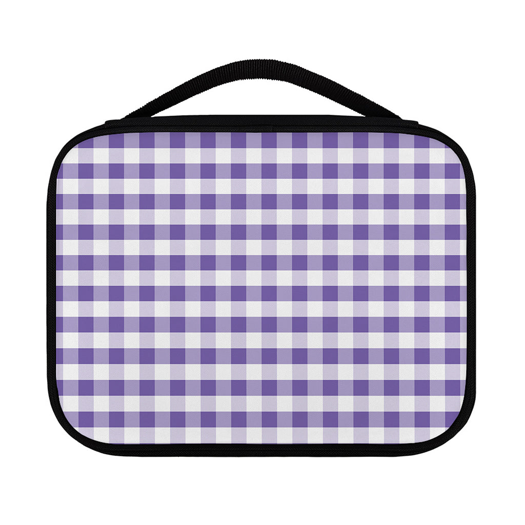 Purple And White Gingham Pattern Print Classic Bible Case