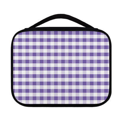 Purple And White Gingham Pattern Print Classic Bible Case
