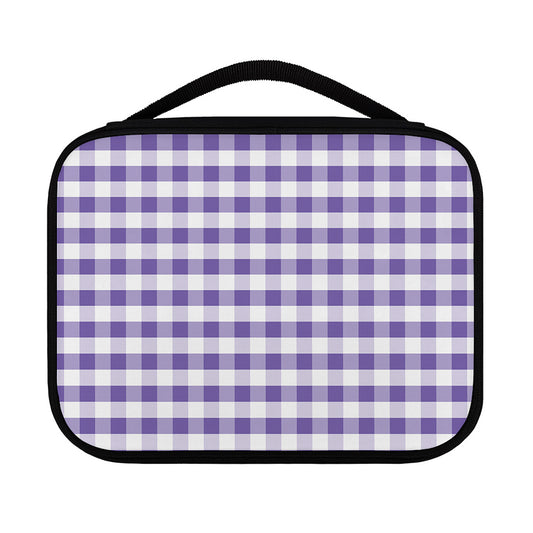 Purple And White Gingham Pattern Print Classic Bible Case
