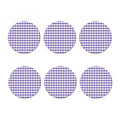 Purple And White Gingham Pattern Print Coaster Set
